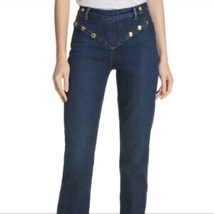 NWOT Frame Le High Embellished Straight Jeans